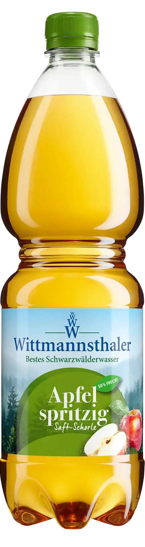 Wittmannsthaler Apfelschorle, 1,0-Liter-PET-Flasche